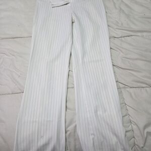 Suzy Shier Cream Pinstripe Trousers